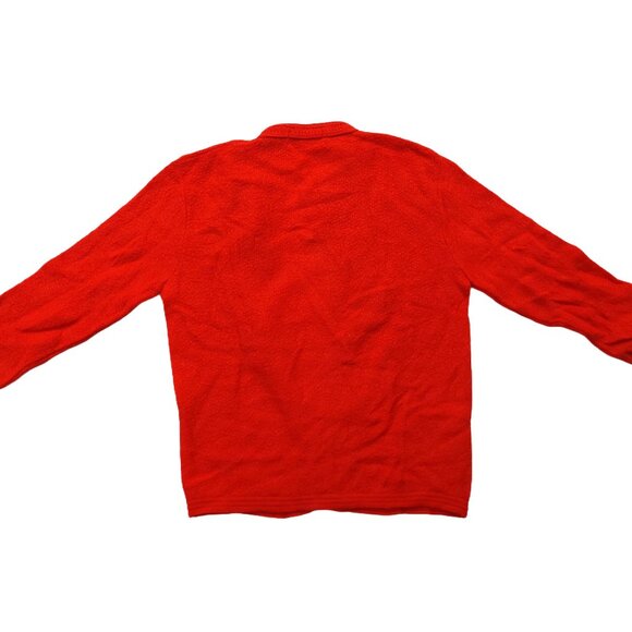 Pure Vintage 100% Wool 1940s-1950s Red Long Sleeve Cardigan Sweater - Picture 5 of 11